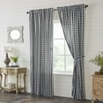 thumbnail image 1 of VHC Brands Annie Buffalo Farmhouse Curtain Panels, Check, Black, 96x50, Set of 2, 1 of 11