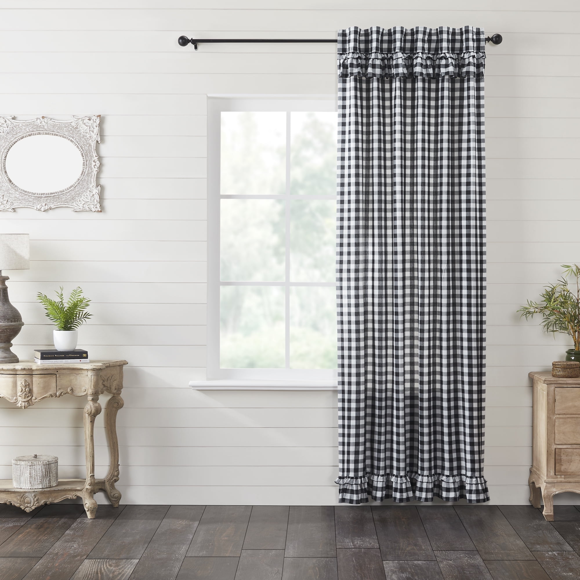 VHC Brands Annie Buffalo Ruffled Curtain Panel - Thumbnail 2