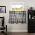thumbnail image 1 of VHC Brands Annie Check Cotton Ruffled Tier Set, Black & White (2 Panels), 1 of 5