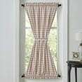 thumbnail image 1 of VHC Brands Annie Portabella Buffalo Check Country Farmhouse French Door Panel 72x40, Brown and White, 1 of 7