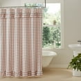 thumbnail image 1 of VHC Brands Annie Portabella Buffalo Check Ruffled Farmhouse Shower Curtain 72x72, 1 of 5
