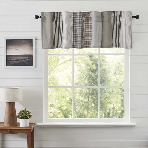 VHC Brands Ashmont Farmhouse Kitchen, Living Room Curtain Topper Valance 19x60