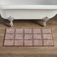 thumbnail image 1 of VHC Brands Bathroom Bath Mat, Cotton Floor Rug for Shower, Embroidered, Connell Collection, Rectangle 17x36, Stars, Burgundy, 1 of 3