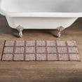 thumbnail image 1 of VHC Brands Bathroom Bath Mat, Cotton Floor Rug for Shower, Embroidered, Connell Collection, Rectangle 17x48, Stars, Burgundy, 1 of 3