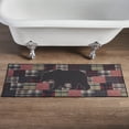 thumbnail image 1 of VHC Brands Bathroom Bath Mat, Polyester Floor Rug for Shower, Digital Print, Wyatt Collection, Rectangle 17x48, Bear, Crimson, 1 of 5