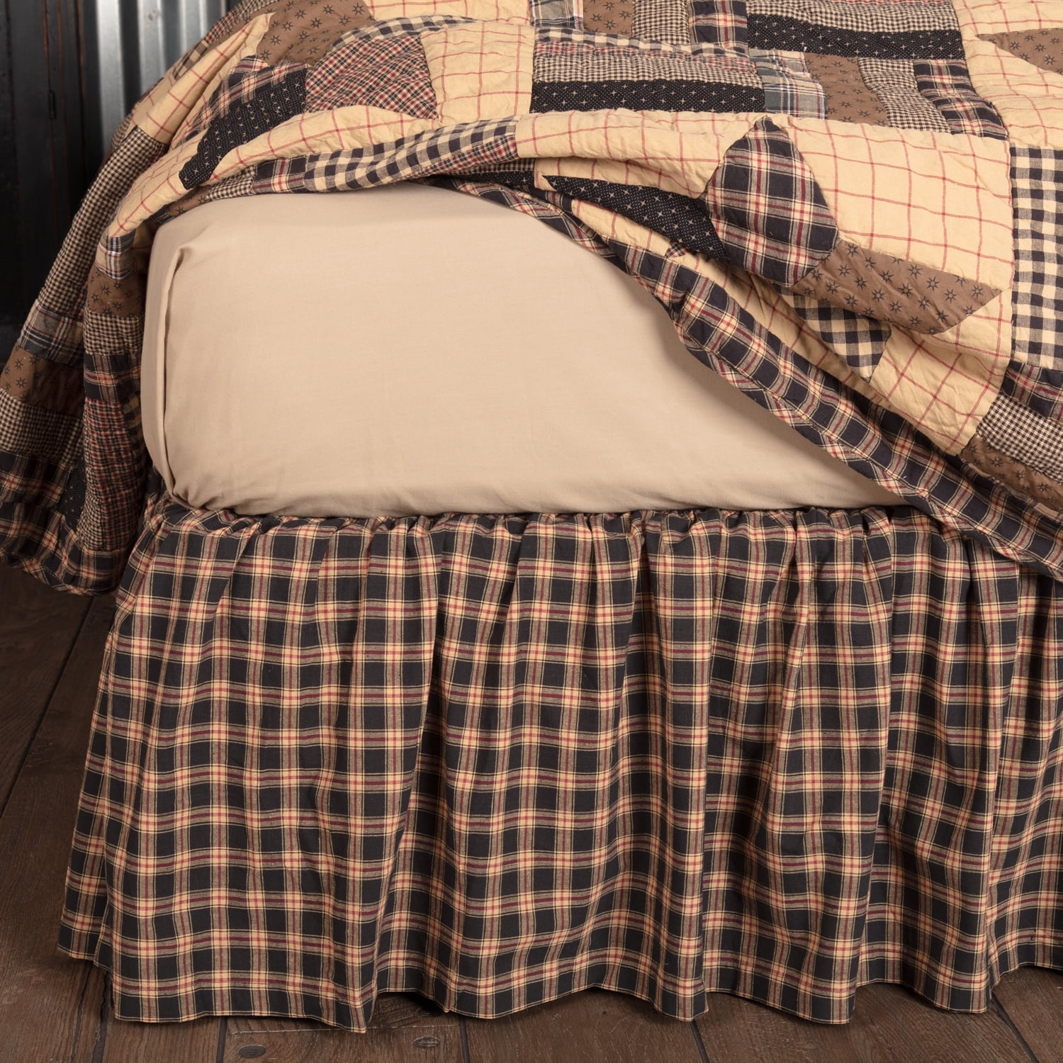 VHC Brands Bingham Star 9369 Bed Skirt, King