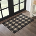 thumbnail image 1 of VHC Brands Black Check Indoor Rug Rect 24x36, Polyester Area Rug, Accent Rug, Floor Decor, Black Check Collection, Rectangle 24x36, Country Black, 1 of 6
