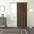 thumbnail image 1 of VHC Brands Black Star Country 84"x50" Panel Rod Pocket Room Darkening Cotton Check Tie Back(s) Window Curtains, 1 of 4