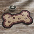 thumbnail image 1 of VHC Brands Braided Cotton Rug Medium, Cotton Area Rug, Accent Rug, Floor Decor, Connell Collection, Bone Shape 15x23, Burgundy, 1 of 5