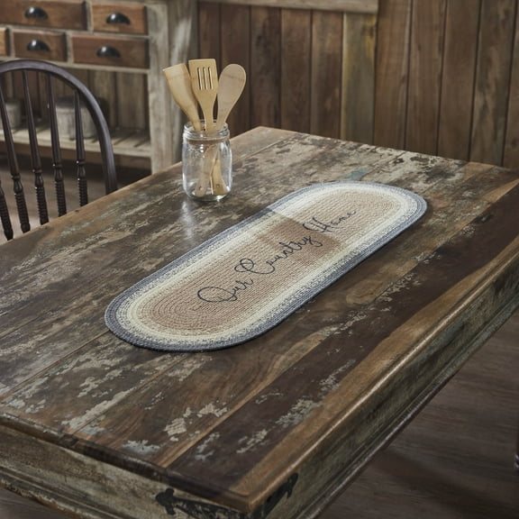 VHC Brands Finders Keepers Our Country Home Oval Runner 12x36