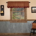 thumbnail image 1 of VHC Brands Burgundy Check Primitive 16"x60" Valance Red Rod Pocket Cotton Kitchen Window Curtains, 1 of 5