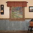 thumbnail image 1 of VHC Brands Check Cotton Primitive Kitchen Curtains Rod Pocket 16x60 Valance, Burgundy Red, 1 of 5