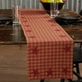 thumbnail image 1 of VHC Brands Burgundy Star, Cotton, 13x72, Woven Runner, Red, Rect, 1 of 5