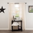 thumbnail image 1 of VHC Brands Farmhouse 84"x40" Panel Pair Creme Rod Pocket Burlap Window Curtains, 1 of 7