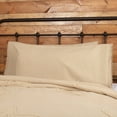 thumbnail image 1 of VHC Brands Burlap Vintage Farmhouse King Pillow Case Set of 2 Tan Distressed Appearance Cotton Solid Color Rectangle Bedroom Decor, 1 of 6