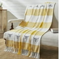 thumbnail image 1 of VHC Brands Buzzy Bees Woven Throw 50x60, Bedroom and Living Room Decor, Blanket, Cotton, Buzzy Bees Collection, Rectangle 60x50, Vintage Yellow, 1 of 3