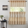 thumbnail image 1 of VHC Brands Camilia 3 PC Gold Ruffled Curtain Set (1 Valance 19x72 and 2 Tier 36x36), 1 of 5