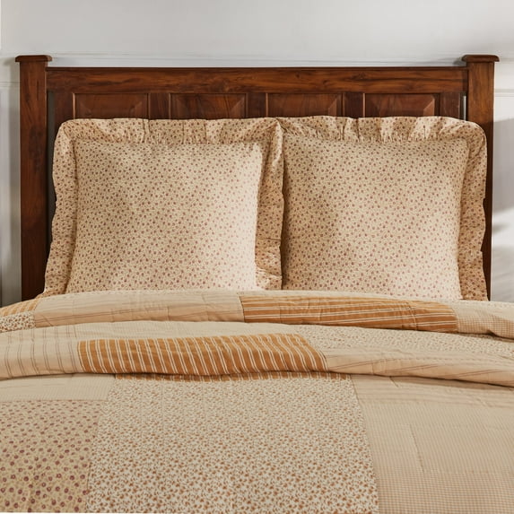 VHC Brands Camilia Fabric Euro Sham 26x26 White