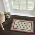 thumbnail image 1 of VHC Brands Celebration Braided Jute Rug, Non-Skid Pad, Door Mat, Rectangle, Red Creme Blue, 20x30, 1 of 4