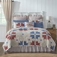 thumbnail image 1 of VHC Brands Celebration Farmhouse Quilt Reversible Patchwork, Luxury King, Red Blue Creme, 120x105, 1 of 10