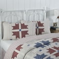 thumbnail image 1 of VHC Brands Celebration Farmhouse Quilted Bed Sham, King, Patchwork, Red Blue Creme, 21x37, 1 of 3
