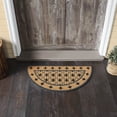 thumbnail image 1 of VHC Brands Charleston Mosaic Black Grey Coir Rug Half Circle 16.5x33, 1 of 5