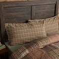 thumbnail image 1 of VHC Brands Clement Plaid Cotton Rustic Bedding King Sham, Deep Red, 1 of 3