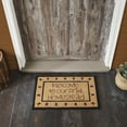thumbnail image 1 of VHC Brands Coir Welcome Door Mat, Entry Rug, with PVC Backing, for Indoor Outdoor Use, Connell Collection, Rectangle 20x30 Doormat, Welcome to Our Prim Homestead, Natural, 1 of 6