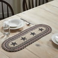 thumbnail image 1 of VHC Brands Colonial Star, Braided Jute Table Runner, Oval, Tan Red Black, 8x24, 1 of 11