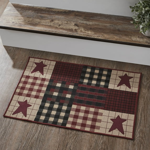 VHC Brands Connell Indoor Rug Rect 20x30, Polyester Area Rug, Accent Rug, Floor Decor, Connell Collection, Rectangle 20x30, Burgundy