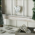 thumbnail image 1 of VHC Brands Cottage Neutral Floral Metal Ornament Set of 6 - 4 inch, 1 of 4