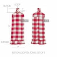 thumbnail image 1 of VHC Brands Cotton Annie Buffalo Check Red Button Loop Kitchen Towel Set of 3, Hanging Kitchen Towel, Pleated, Bath, Kitchen, Annie Buffalo Check Collection, Rectangle 21x7, Country Red, 1 of 3