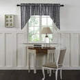 thumbnail image 1 of VHC Brands Cotton Curtain Annie Buffalo Check Swag Set, Black (2 Panels), 1 of 8