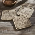 thumbnail image 1 of VHC Brands Cotton Pot Holder Set of 3, Heat Resistant, Kitchen Potholders, Connell Collection, Square 8x8, Burgundy, 1 of 5