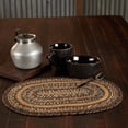 thumbnail image 1 of VHC Brands Country Espresso Table Placemat, Brown Black Tan, Jute Blend, Oval, 12x18 Inches, 1 of 4