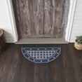 thumbnail image 1 of VHC Brands My Country Indoor Rug Half Circle 16.5x33, Polyester Area Rug, Accent Rug, Floor Decor, My Country Collection, Half Circle 16.5x33, Deep Indigo, 1 of 3