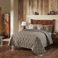 thumbnail image 1 of VHC Brands Coverlet Queen Woven, Waffle Reversible Coverlet, Boho Style Bedding, Bedroom Decor, Lush Blanket, Farmhouse, Custom House, Square 94x94, Tan Black, 1 of 3