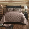 thumbnail image 1 of VHC Brands Coverlet Queen Woven, Waffle Reversible Coverlet, Boho Style Bedding, Bedroom Decor, Lush Blanket, Farmhouse, Custom House, Square 94x94, Burgundy Tan Black, 1 of 3