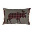 thumbnail image 1 of VHC Brands Cumberland 14x22" Rectangular Throw Pillow, Moose Applique, 1 of 4