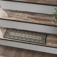 thumbnail image 2 of VHC Brands Primitive Stair Tread - Black & Tan Jute Blend, 8.5x27 Rectangle, Latex Backing 2 of 6