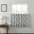 thumbnail image 1 of VHC Brands Dorset Cafe Curtain Tier, Floral, Navy, 36x36, Set of 2, 1 of 11