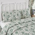 thumbnail image 1 of VHC Brands Dorset, Farmhouse Quilted Bed Sham, King, Floral, Green, 21x37, 1 of 6