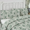 thumbnail image 1 of VHC Brands Dorset, Farmhouse Ruffled Pillow Cases, King Size, Floral, Green, 21x36, Set of 2, 1 of 3