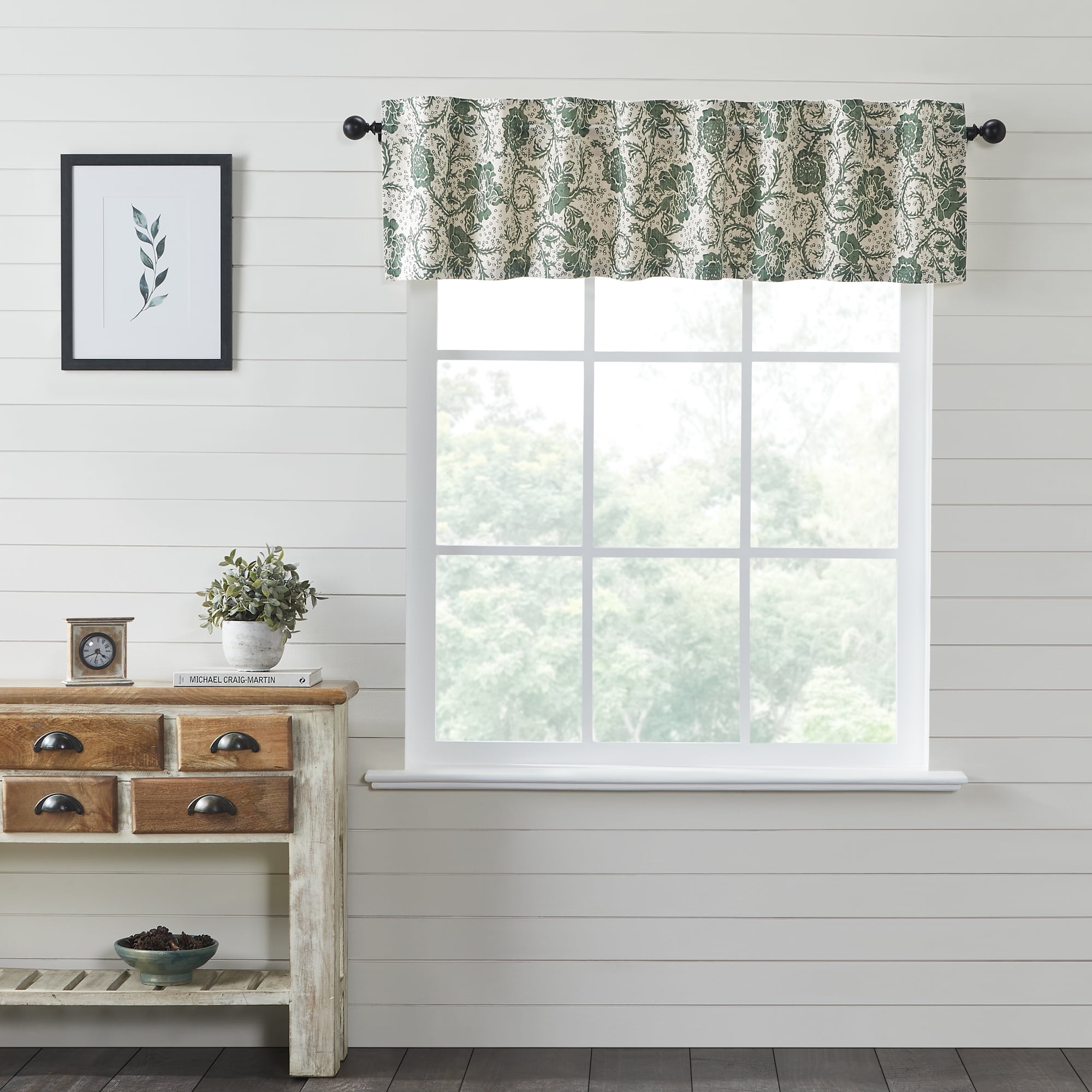 VHC Brands Dorset Farmhouse Window Valance Curtain