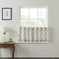 thumbnail image 1 of VHC Brands Embroidered Bee, Farmhouse Café Tier Curtain, Ruffled, Creme Yellow Grey, 24x36, Set of 2, 1 of 7