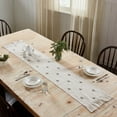 thumbnail image 1 of VHC Brands Embroidered Bee, Farmhouse Table Runner, Ruffled, Rectangle, Yellow Grey, 13x73, 1 of 4