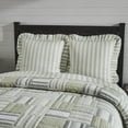 thumbnail image 1 of VHC Brands Finders Keepers Ruffled Fabric 2 Piece Euro Sham for Pillows Tan White Striped Farmhouse Cottage Bedding 26x26 Set of Two, 1 of 5