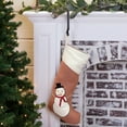 thumbnail image 1 of VHC Brands Farmhouse Apple Red Graphic/Print Cotton Let It Snow Christmas Decor Snowman Fabric Loop Appliqued Textured 20x11 Stocking, 1 of 6