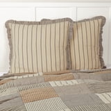 Sawyer Mill Red Ticking Stripe Fabric Euro Sham 26x26 VHC Brands – The Fox Decor