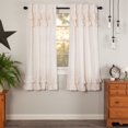 thumbnail image 1 of VHC Brands Simple Life Ruffled Curtain Panels, Antique White, 63x36, Set of 2, 1 of 9